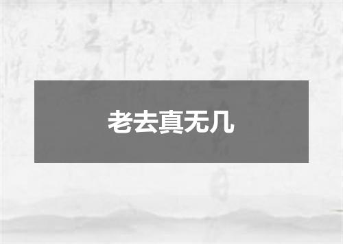 老去真无几