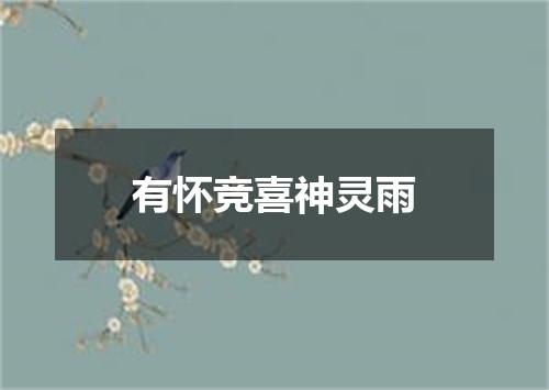 有怀竞喜神灵雨