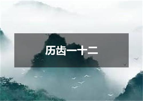 历齿一十二