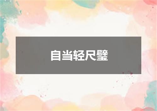自当轻尺璧