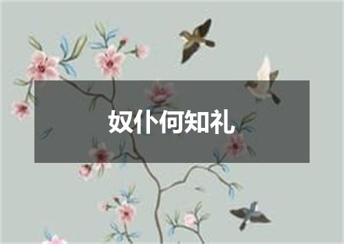 奴仆何知礼