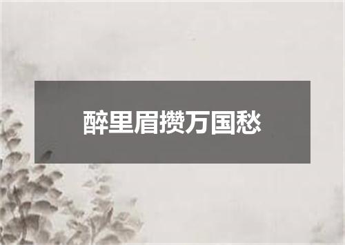 醉里眉攒万国愁