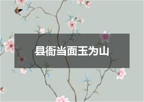 县衙当面玉为山
