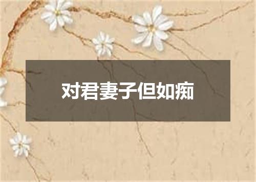 对君妻子但如痴