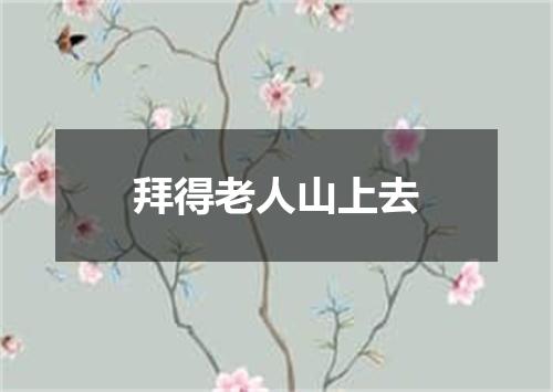 拜得老人山上去