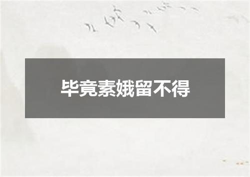 毕竟素娥留不得