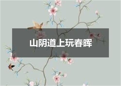 山阴道上玩春晖