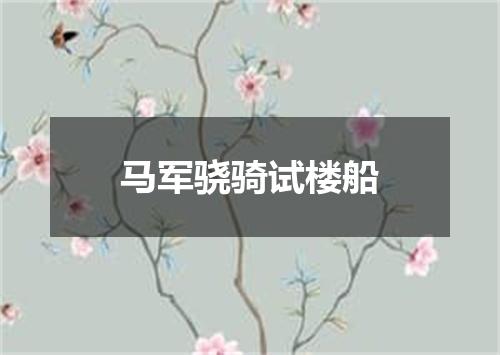马军骁骑试楼船