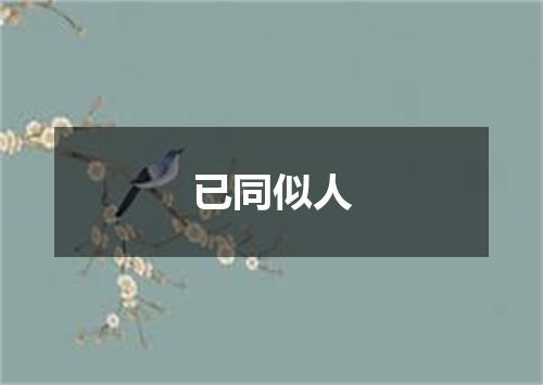 已同似人