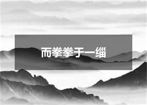 而拳拳于一缁