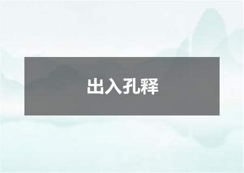 出入孔释