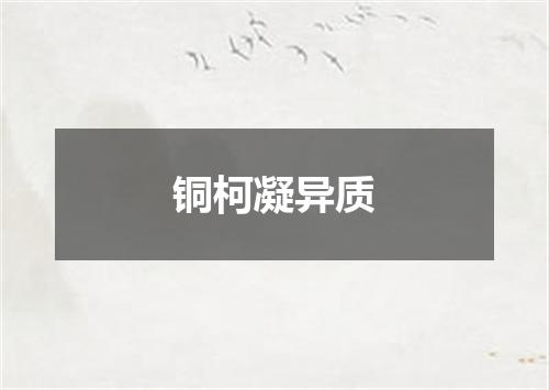 铜柯凝异质