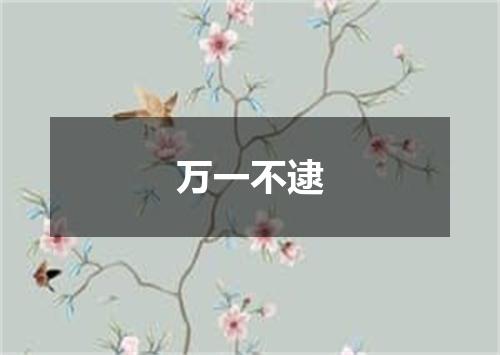 万一不逮
