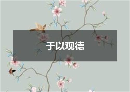 于以观德