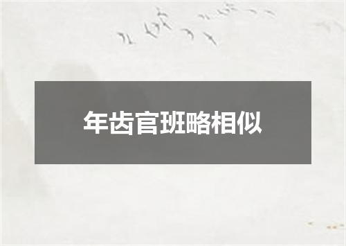 年齿官班略相似