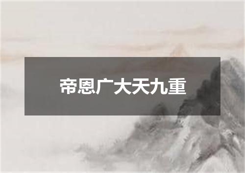 帝恩广大天九重