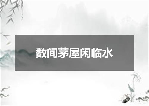 数间茅屋闲临水