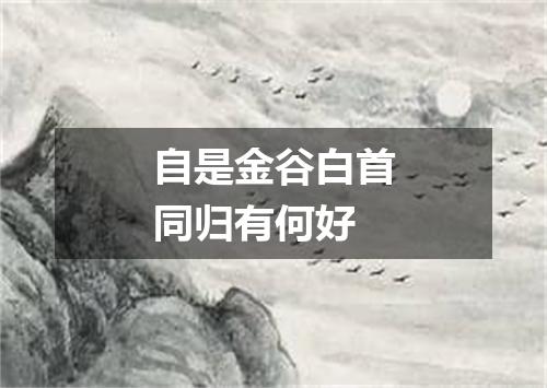 自是金谷白首同归有何好