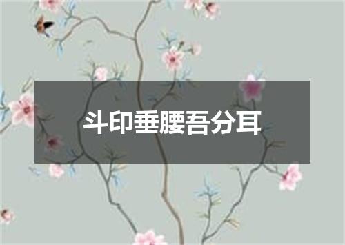 斗印垂腰吾分耳