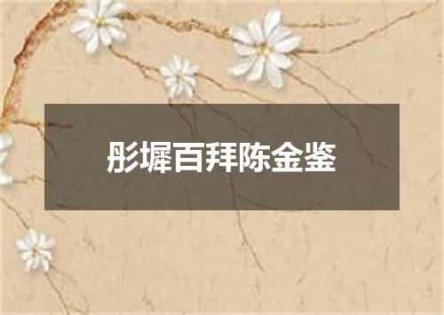 彤墀百拜陈金鉴