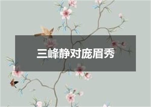 三峰静对庞眉秀