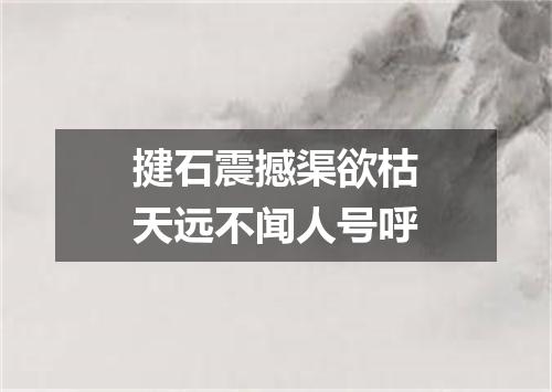 揵石震撼渠欲枯天远不闻人号呼