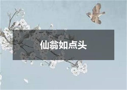 仙翁如点头