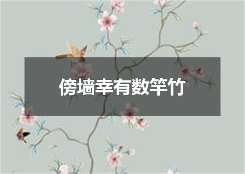 傍墙幸有数竿竹