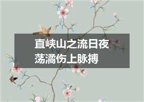 直峡山之流日夜荡潏伤上脉搏