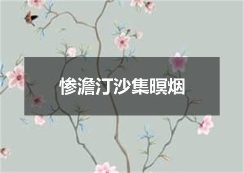 惨澹汀沙集暝烟