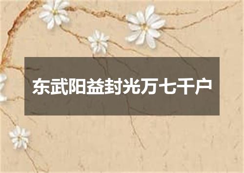 东武阳益封光万七千户