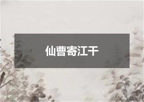 仙曹寄江干