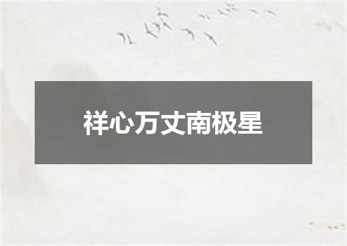 祥心万丈南极星