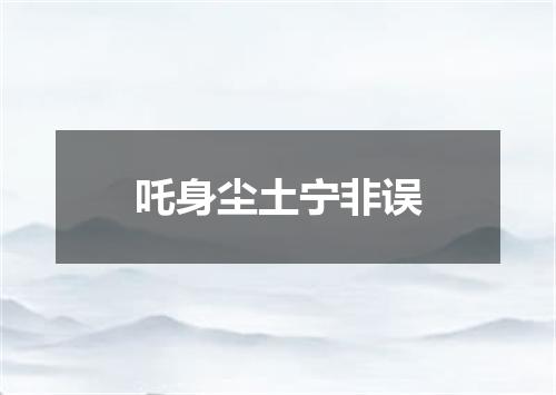吒身尘土宁非误