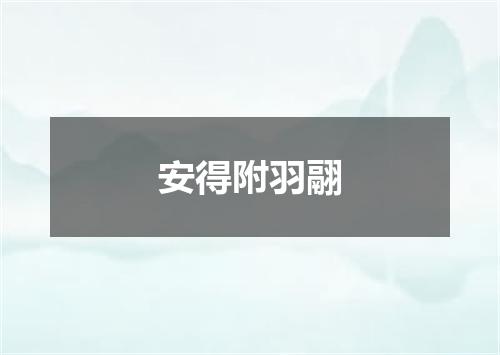 安得附羽翮