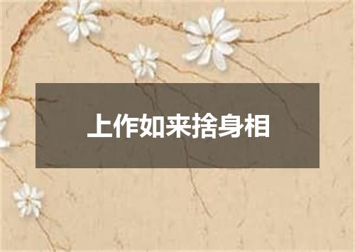 上作如来捨身相