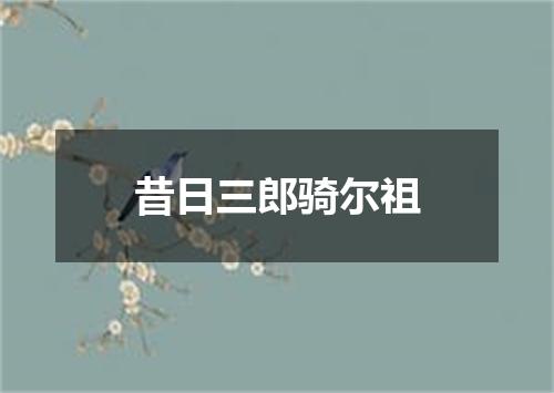 昔日三郎骑尔祖