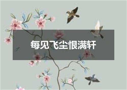 每见飞尘恨满轩