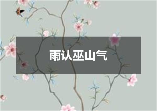 雨认巫山气