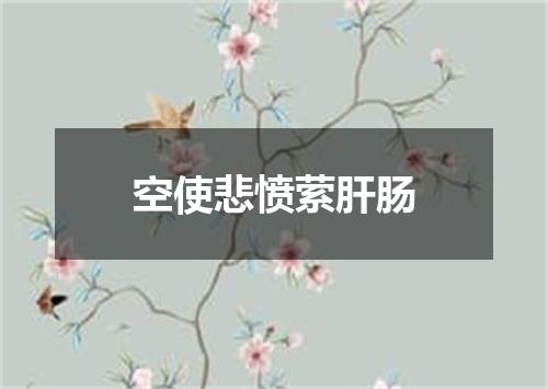 空使悲愤萦肝肠