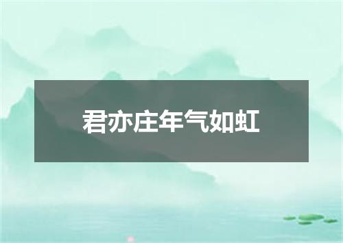君亦庄年气如虹