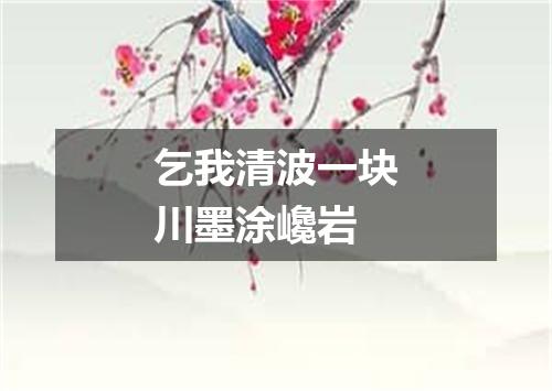 乞我清波一块川墨涂巉岩