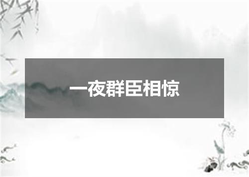 一夜群臣相惊