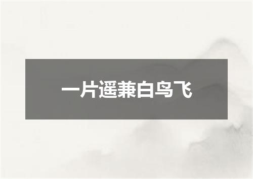 一片遥兼白鸟飞