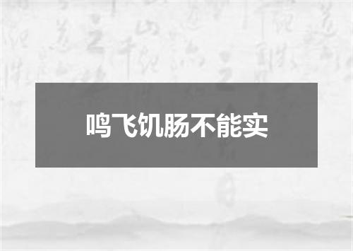 鸣飞饥肠不能实