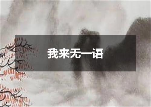 我来无一语