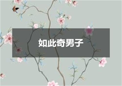 如此奇男子