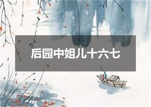 后园中姐儿十六七