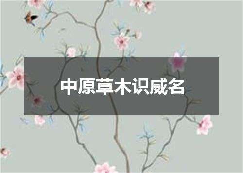 中原草木识威名