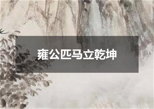 雍公匹马立乾坤